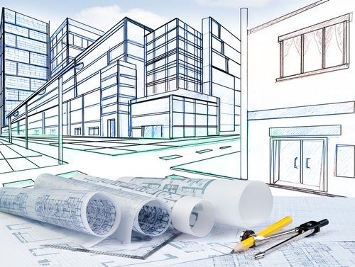 Engineering drawings and building sketch